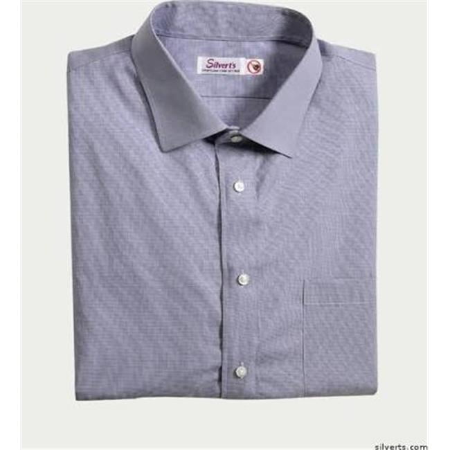 Silverts 400000503 Buttons Mens Dress Shirt with Arthritis & Parkinsons Large