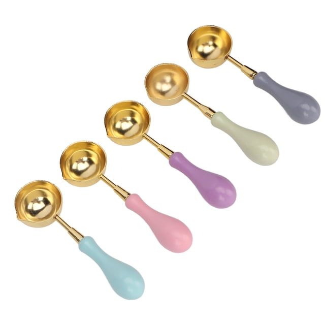 Melting Spoon, Durable Wearable Wood Copper Wax Spoon For Craft Projects