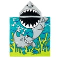 thumbnail image 3 of 48" x 24" Bath Beach Pool Hooded Towel Warp for 3-7T Unisex Baby Toddler, Absorbent Poncho, Gray Whale, 3 of 9