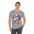 thumbnail image 4 of Monster Unicorn Be Yourself Rainbow Mane Shirt bella canvas 3001, 4 of 7