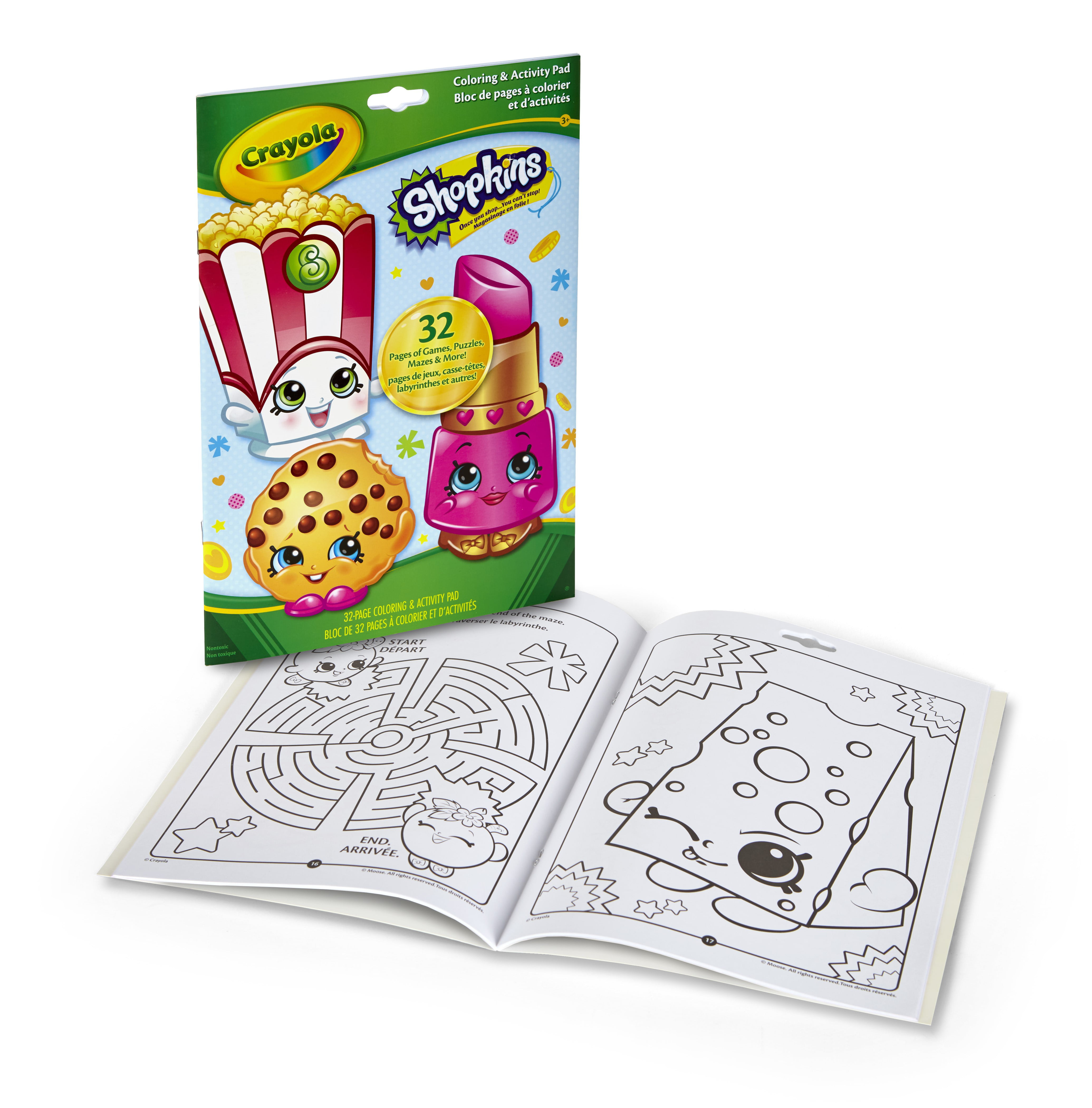 Shopkins Coloring & Activity Book with Crayons