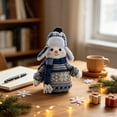thumbnail image 5 of 2026 Christmas Indoor Home Decor Christmas Blue Fabric Snowman Doll Soft Stuffed Snowman Ornamen Tabletop Window Display Decoration Xmas Holiday Gift For Indoor Home Party Decor, 5 of 7