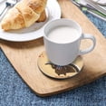 thumbnail image 5 of GZHJMY Thanksgiving Turkey Round Coaster, 4 Pcs Heat Resistant Absorbent Drink Coaster for Kitchen Bar Cafe Decor, 5 of 7