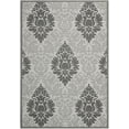 thumbnail image 2 of Safavieh Courtyard Jennifer Damask Indoor/Outdoor Area Rug, Light Gray/Anthracite, 5'3" x 7'7", 2 of 9