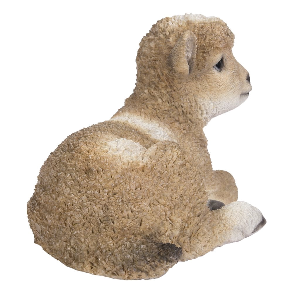 Hi-Line Gift Ltd. Small Brown & White Baby Lamb Lying Down