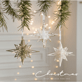 thumbnail image 5 of Adornos para árboles de Navidad, adornos de estrellas octogonales en 3D, colgantes dorados para árbol de Navidad, adornos para el hogar, suministros para fiestas de Año Nuevo, 5 of 5