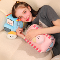 thumbnail image 5 of 2pcs Car Plush Stuffed Toys - Cartoon Dining Car Medium Plush Doll Pillow (Detachable for Use)- Plushie Gifts for Kids Birthday Christmas Party (dining Auto)-11in, 5 of 5
