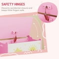 thumbnail image 2 of Sesslife Kids Toy Box for Boys Girls, Wood Kids Storage Organizer with Safety Hinged-Lid and Storage Bench, Cute Toy Chest for Living Room, Toddler Room, Bedroom, Aged 3+, Pink, 2 of 7