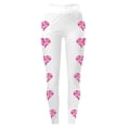 thumbnail image 4 of MKLEKYY Leggings de yoga de cintura alta con estampado floral para mujer, leggings de realce para fitness y entrenamiento 3, 4 of 4