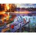 thumbnail image 1 of Pintura de diamante (DE2183) Paisaje junto al lago 5D Kits de bricolaje Resina Ronda completa (WT629 40x50cm FLhrweasw Nuevo, 1 of 1
