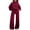 Wine, variant on Two Piece Set for Women, Oversized Hoodie and Wide Leg Sweatpants Set, Solid Color Casual Matching Outfit, Women's Loungewear Set for Daily Wear, Lounge, and Casual Outfit Beige