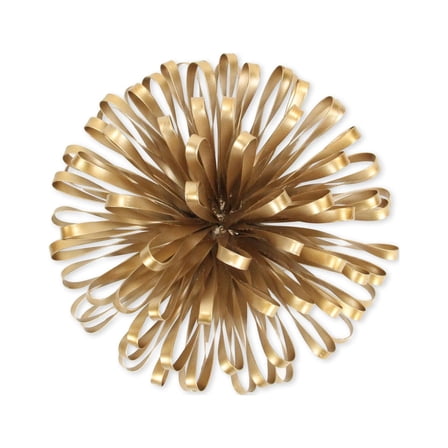 Contemporary Home Living 10" Gold Blooming Ribbon Tabletop Decoration