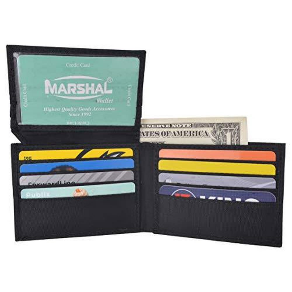 Marshal Wallet Men's Nylon Slim Classic Bifold Wallet in Colors Thin