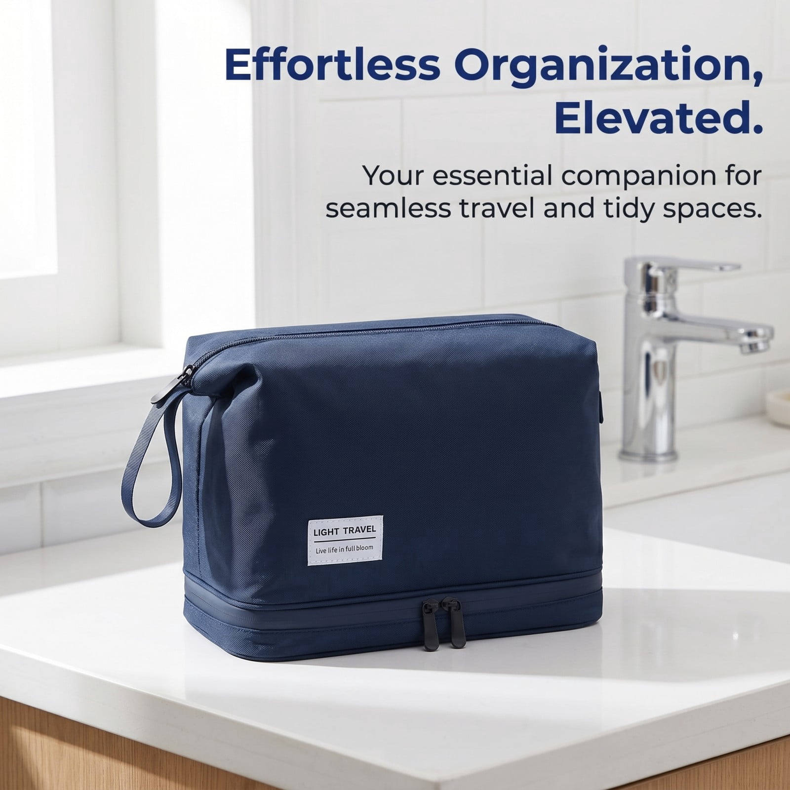 Large Travel Packing Cube and Storage Organizer, Water-Resistant Nylon Toiletry Bag for Suitcases and Home Closets, Multi-functional Luggage Pouch for Business Trips and Outdoor Adventures
