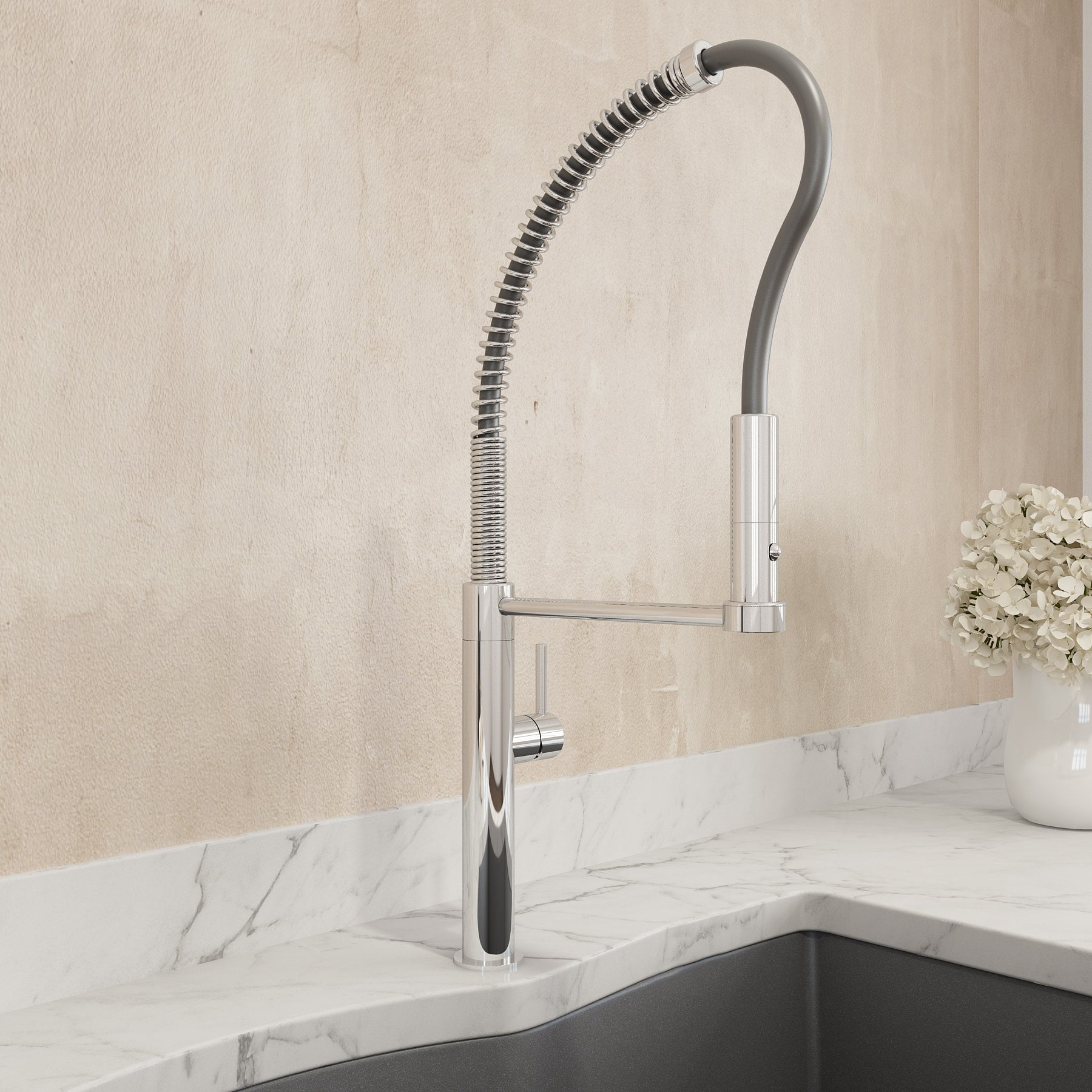 BOCCHI 2027 0001 CH Baveno Pro Kitchen Faucet in Chrome