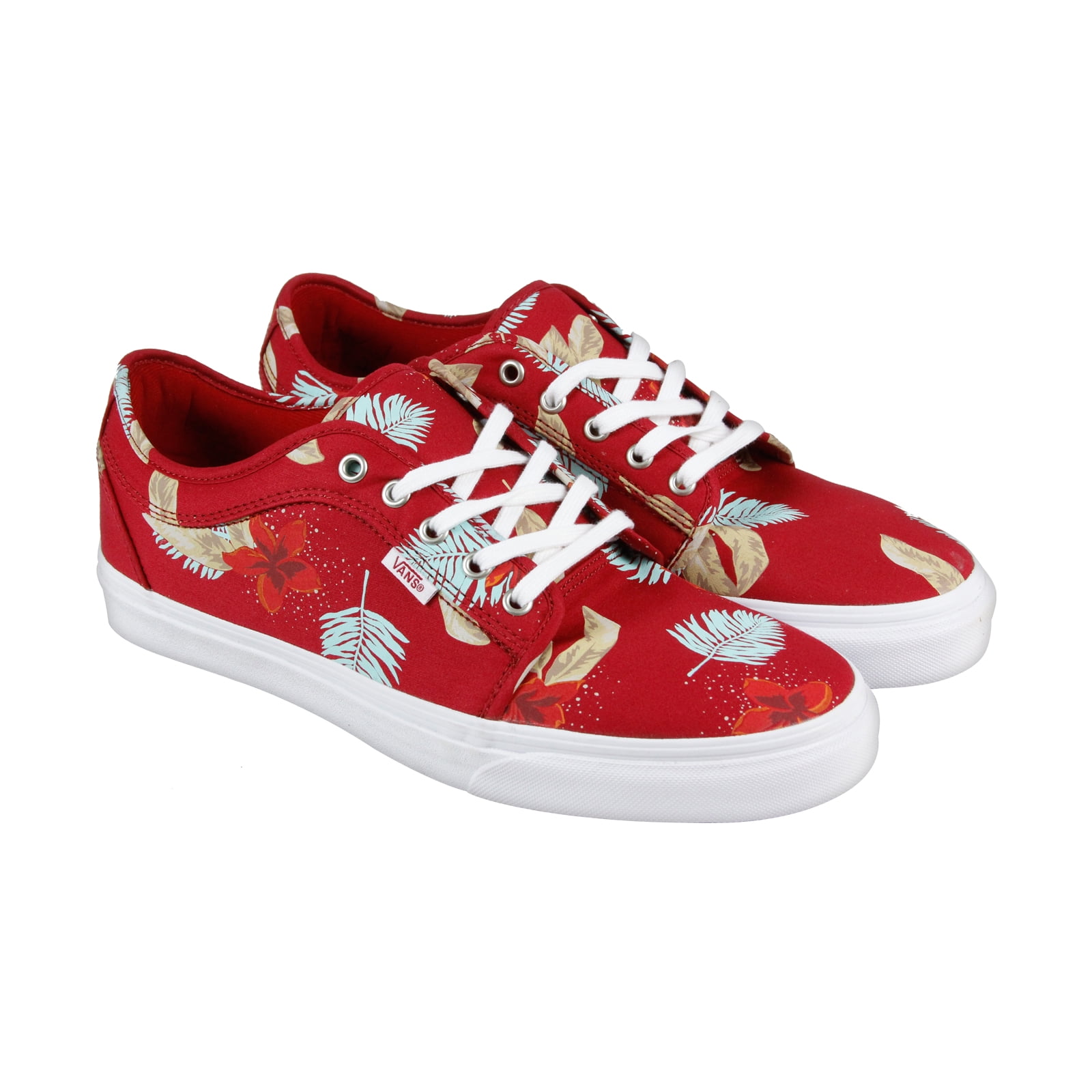 vans chukka low black red