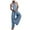 Blue, variant on Women's Loose Adjustable Strap Wide Leg Denim Bib Overalls Baggy Distressed Jean Overalls Pants,Blue,XL
