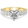 thumbnail image 3 of 5 Carat IGI Certified Heart Shape Lab Grown Diamond Engagement Ring | 14K Yellow Gold |Danica Side Oval Diamond Eternity Diamond Ring | FG-VS1-VS2 Quality Friendly Diamonds, 3 of 4
