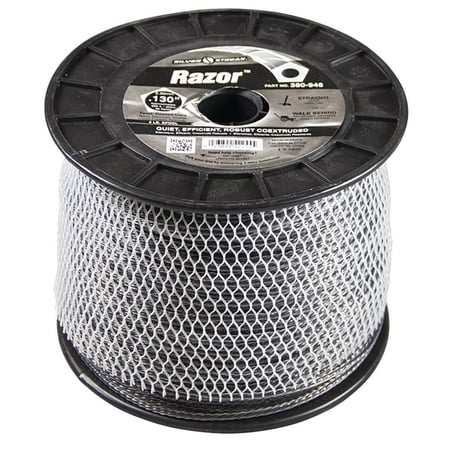OEM Grade Trimmer Line Compatible with Echo Stihl Husqvarna Ryobi String Trimmer Weed Eater Edger Lawn Care Razor 0.130 In Diameter Twist Gray Co-Extruded 5 Lb Branded Spool 656 Ft