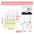 thumbnail image 2 of 2 Pzs Botellas De Viaje 4 En 1 Portátiles Recargables 400ml Xtellar Blanco, 2 of 4