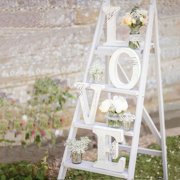 Rustic Wedding Wood Simple Elegant Love Letter Prop Banquet Party Wedding Decor Sign Board Tools(Without Ladder)