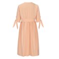 thumbnail image 3 of Short Summer Dress for Women Fashion Women Summer Casual V-Neck Button Solid Short Sleeve Dress Casual Summer Dress for Women Casual Dress for Women Summer Short Dress for Women Summer, 3 of 8