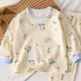 thumbnail image 5 of TOWED22 Toddler Boys Girls Pjs Pajama Set 2 Piece Cotton Long Sleeve Top and Pants Print Comfy Sleepwear Toddler 3 6 9 12 18 24 Months 2 3 4 5 6 7 8 9 Years(Light Blue,11-12 Y), 5 of 5