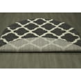 thumbnail image 5 of Sweet Home Stores Cozy Moroccan Trellis Design Contemporary Living & Bedroom Soft Shag Area Rug, 5'3" x 7'0", Charcoal Gray Oval, 5 of 9