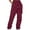 Wine, variant on Clearance! Hontri Ladies' Solid Drawstring Elastic Waist Pocket Pants Slacks Plus Size Pants Black 4Xl