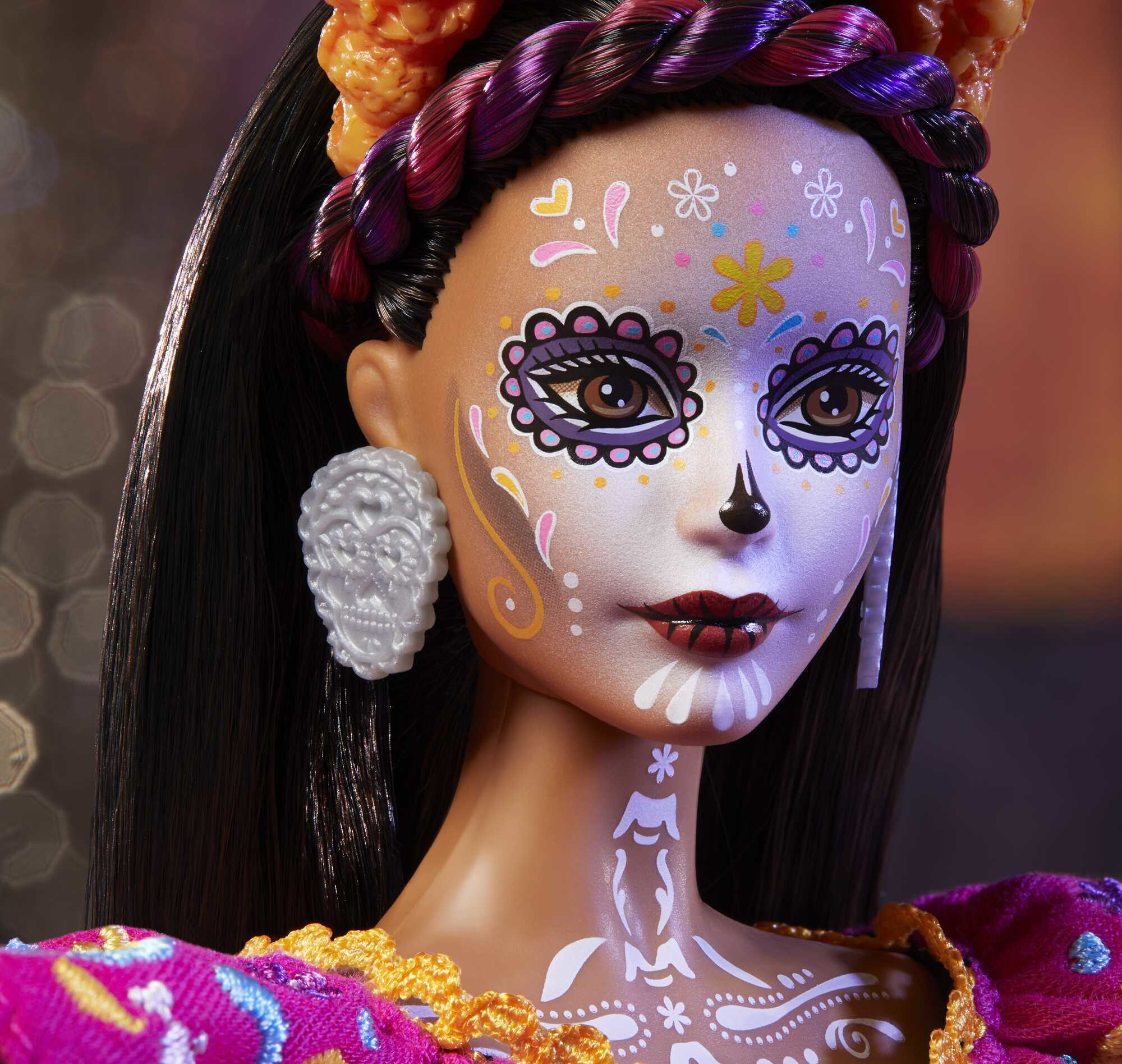 Barbie Signature 2022 Dia de Muertos Collectible Doll in Embroidered Dress & Flower Crown - image 4 of 7