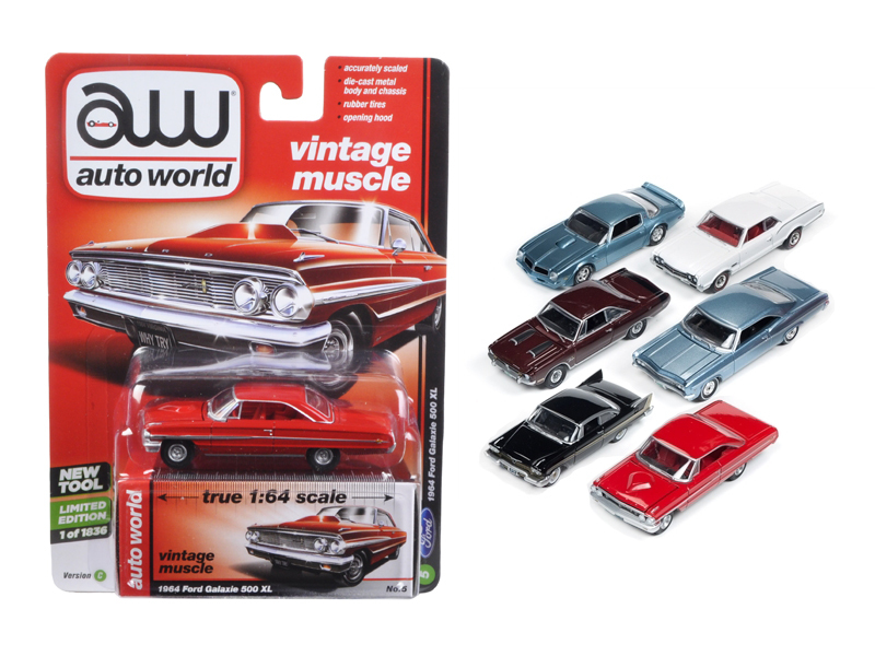Autoworld Muscle Cars Release 5C Premium Licensed Set Of 6 Cars 1/64