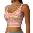 thumbnail image 2 of Yiaed Donuts With Pink Glaze Print Ladies Waistcoat Women Sports Vest Vest Sports Women Sports Top Yoga Vest for Women-Medium, 2 of 8