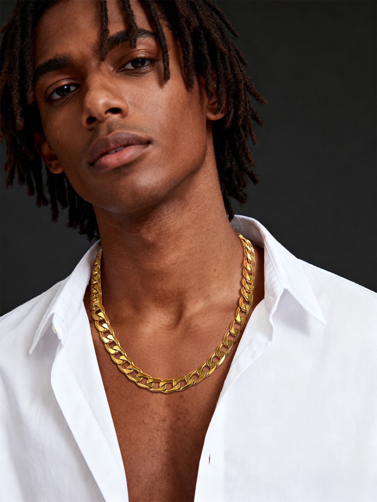 ChainsProMax Mens Necklace 316L Stainless Steel Sturdy Curb Chain Necklace Hip Hop Jewelry Gift