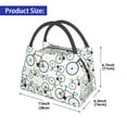 thumbnail image 2 of Honeii Bicycle Print Cooler Bag Insulated, Large Leakproof Soft Sided Portable Cooler Bag,Lunch Box Lunch Bag, 2 of 6