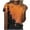 ❧356-Orange, variant on Women's Orange Autumn Maple Leaf Festival Print Crew Neck Short Sleeve T Shirt Top Casual Soft Breathable Summer Daily Wear Loose Fit Blouse