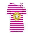 thumbnail image 4 of ALLLIST Pink Summer Tops for Women 2024 Short Sleeve Floral Boat Neck Off Shoulder T-Shirts Casual Basic Womens Tees, 4 of 4