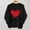 Black, variant on Valentine's Day Sweatshirt Women Oversized Comfy Heart Graphic Pullover Soft Casual Crewneck Gray,Size M