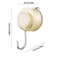 thumbnail image 3 of Suction Cup Hook Heavy Duty Vacuum Shower Hooks Reusable,No Hole Punched Suction Towel Hooks for Bathroom Kitchen No Punching Wall Mounted Hooks for Hanging for Clothes,Hats,Robes And Loofah, 3 of 6