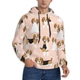 thumbnail image 2 of Xecao Beagle Dog On Brown Pattern Men's Adult Pullover Hoodie,Hooded Sweatshirt-Medium, 2 of 7