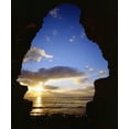 thumbnail image 2 of Talbot Frank, Christopher 12x14 White Modern Wood Framed Museum Art Print Titled - CA, San Diego,  Sunset Cliffs, Sunset thru a cave, 2 of 4