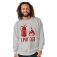 thumbnail image 5 of Put Out Fire Firefighter Fireman Men's Crewneck Sweatshirt Brisco Brands L, 5 of 6