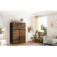 EnHomee Rustic Brown Wood Grain 16Drawer Large Capacity Dresser Big