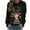 Black, variant on Tetras Womens Tops Clearance,Women Fashion Casual Print Round Neck Loose Long Sleeve T-Shirt,Sweatshirts Blouse