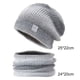 thumbnail image 3 of Conjunto de gorro y bufanda de punto para mujer, gorro de color degradado para otoño e invierno, 3 of 5