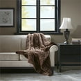 thumbnail image 2 of Premier Comfort Polyester Microcorde Solide en Velours Côtelé Marron, 2 of 4