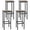 Gray, variant on Furnibear Set of 4 Bar Stool Set 26 Inch Bar Chair with Metal Legs and Footrest, Rustic Brown