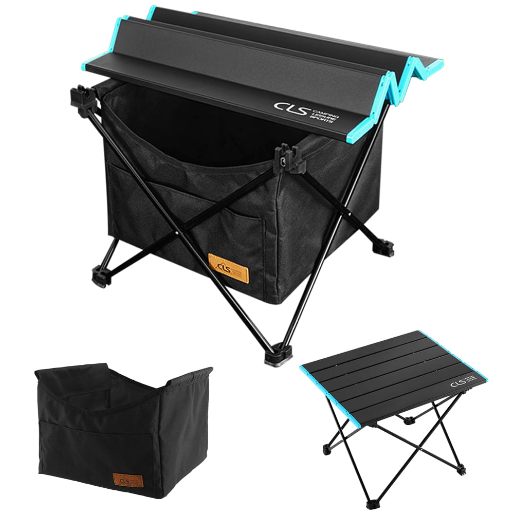 Folding Outdoor Portable Aluminum Table Lightweight Camping Picnic Fishing Bag 