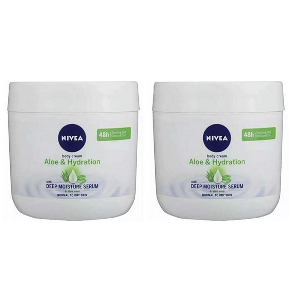 NIVEA Aloe and Hydration Body Cream 13.52 oz (2) C3