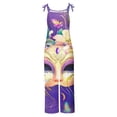 thumbnail image 4 of QATAINLAV Mardi Gras Outfit for Women Cotton Linen Sleeveless Adjustable Strap Jumpsuits Holiday Loose Wide Leg One Piece Pants with Pockets Multicolor S Weekly Sale, 4 of 6