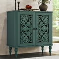 thumbnail image 3 of HLR 31.5"W Mid Century Accent Cabinets, Sideboards Buffets Cabinet with 2 Doors Storage for Dining Room, Green, 3 of 9